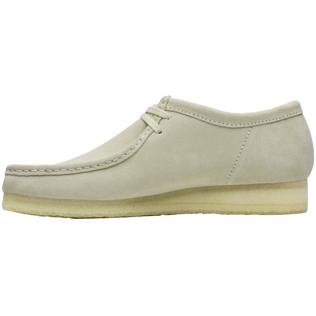 Clarks Originals Wallabee Suede Womens Shoes#color_off white