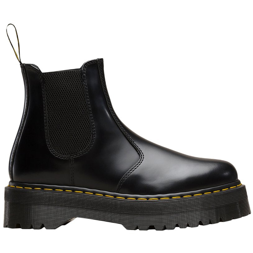 Dr. Martens 2976 Quad Smooth Leather Unisex Platform Chelsea Boots#color_black