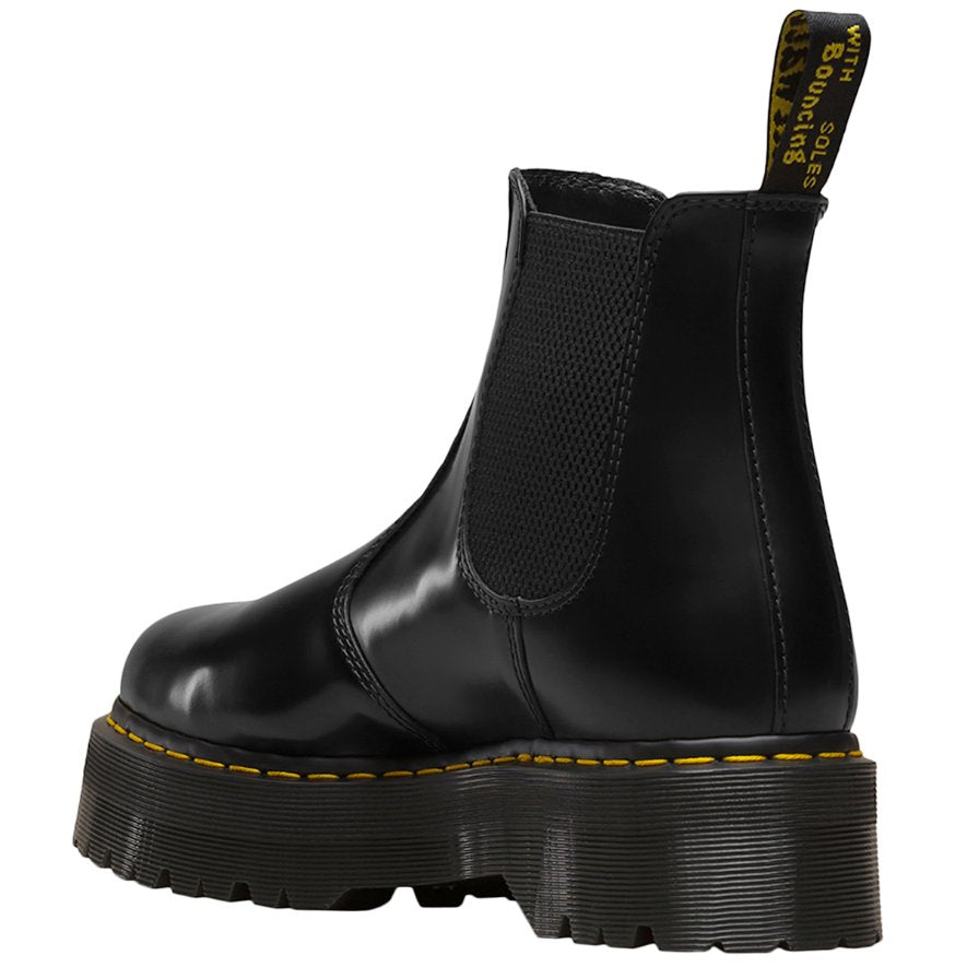 Dr. Martens 2976 Quad Smooth Leather Unisex Platform Chelsea Boots#color_black