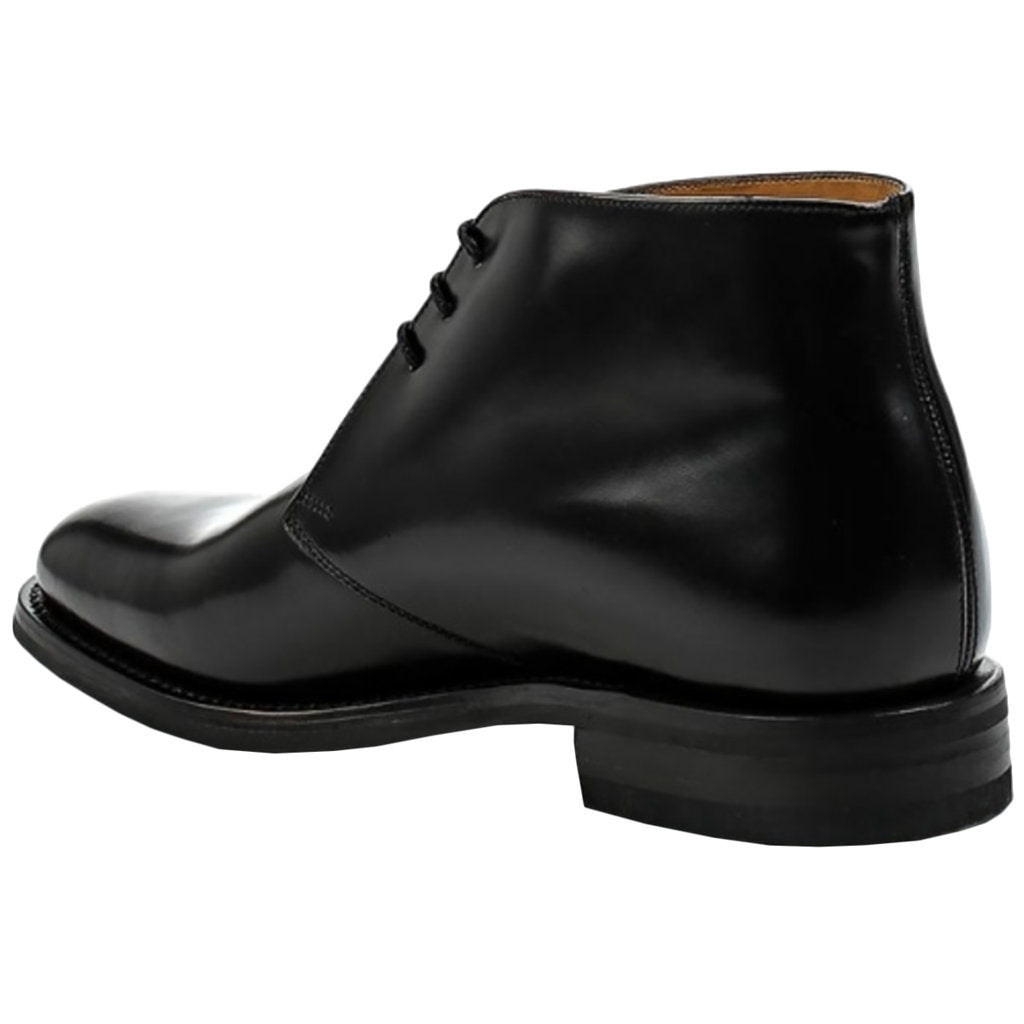 Loake Polished Chukka Leather Mens Boots#color_black