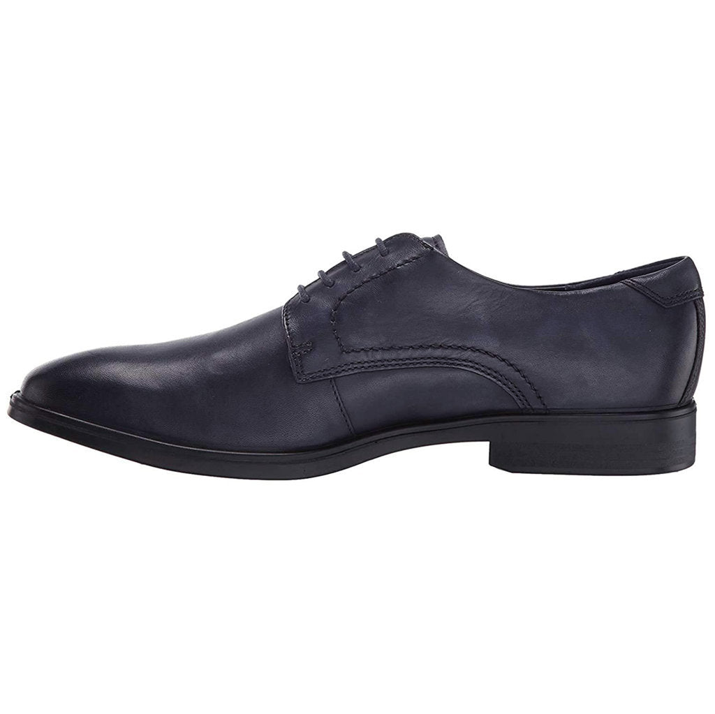 Ecco Melbourne Leather Mens Shoes#color_denim blue