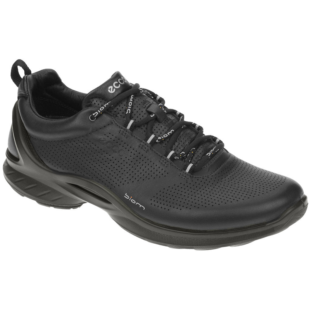 Ecco Biom Fjuel Leather Mens Trainers#color_black