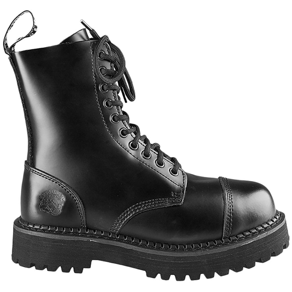 Grinders Bulldog Leather Unisex Boots#color_black