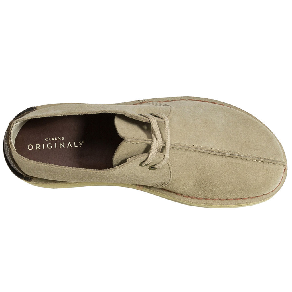 Clarks Originals Desert Trek Suede Leather Men's Shoes#color_sand