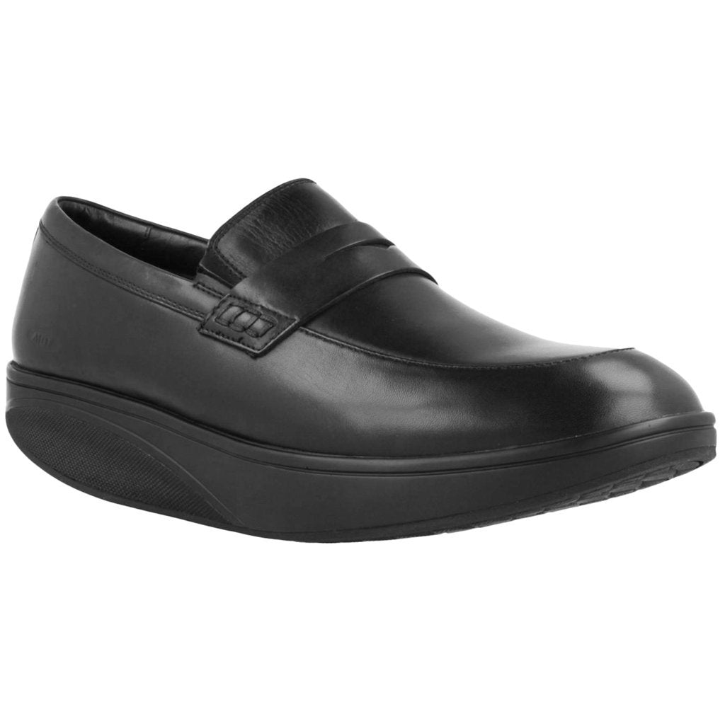 MBT Asante 6 Full Grain Leather Men's Slip-On Moccassins#color_black