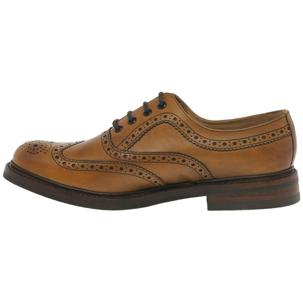 Loake Edward Polished Leather Men's Brogue Shoes#color_tan