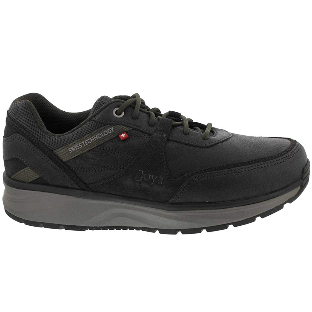 Joya Tony II Textile Leather Mens Trainers#color_black