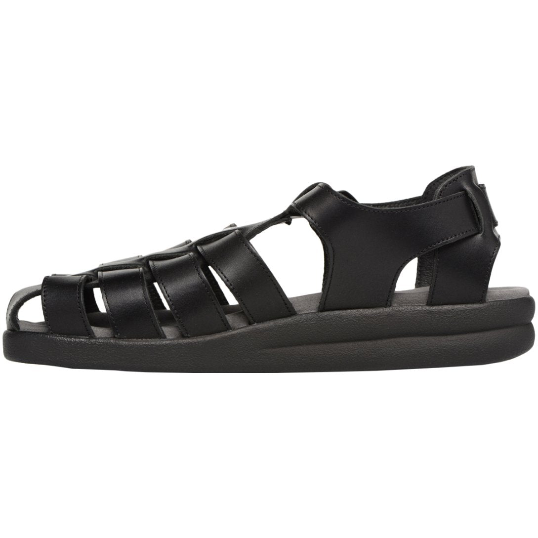 Mephisto Sam Leather Mens Sandals#color_black