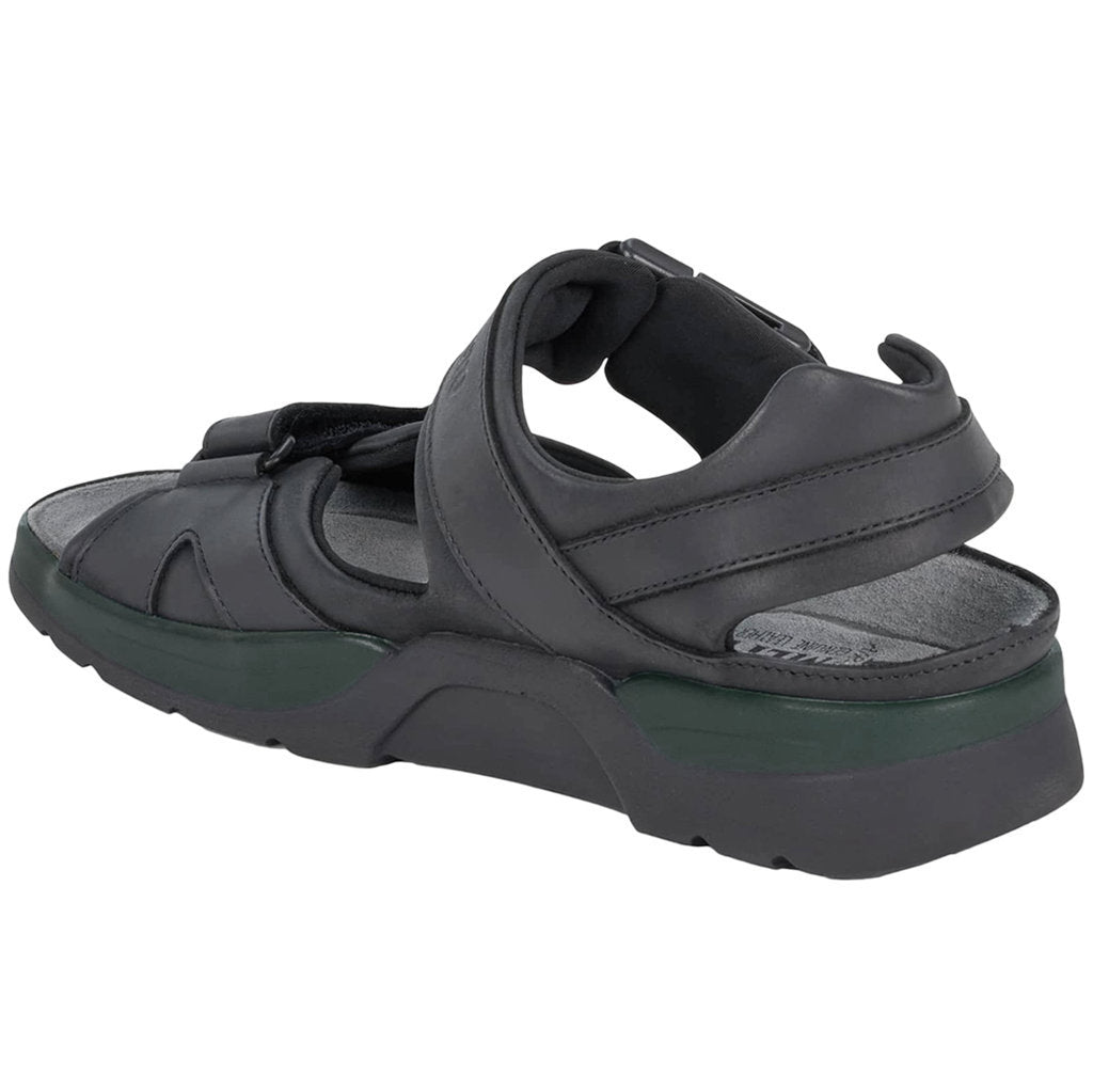 Mephisto Shark Fit Leather Mens Sandals#color_black