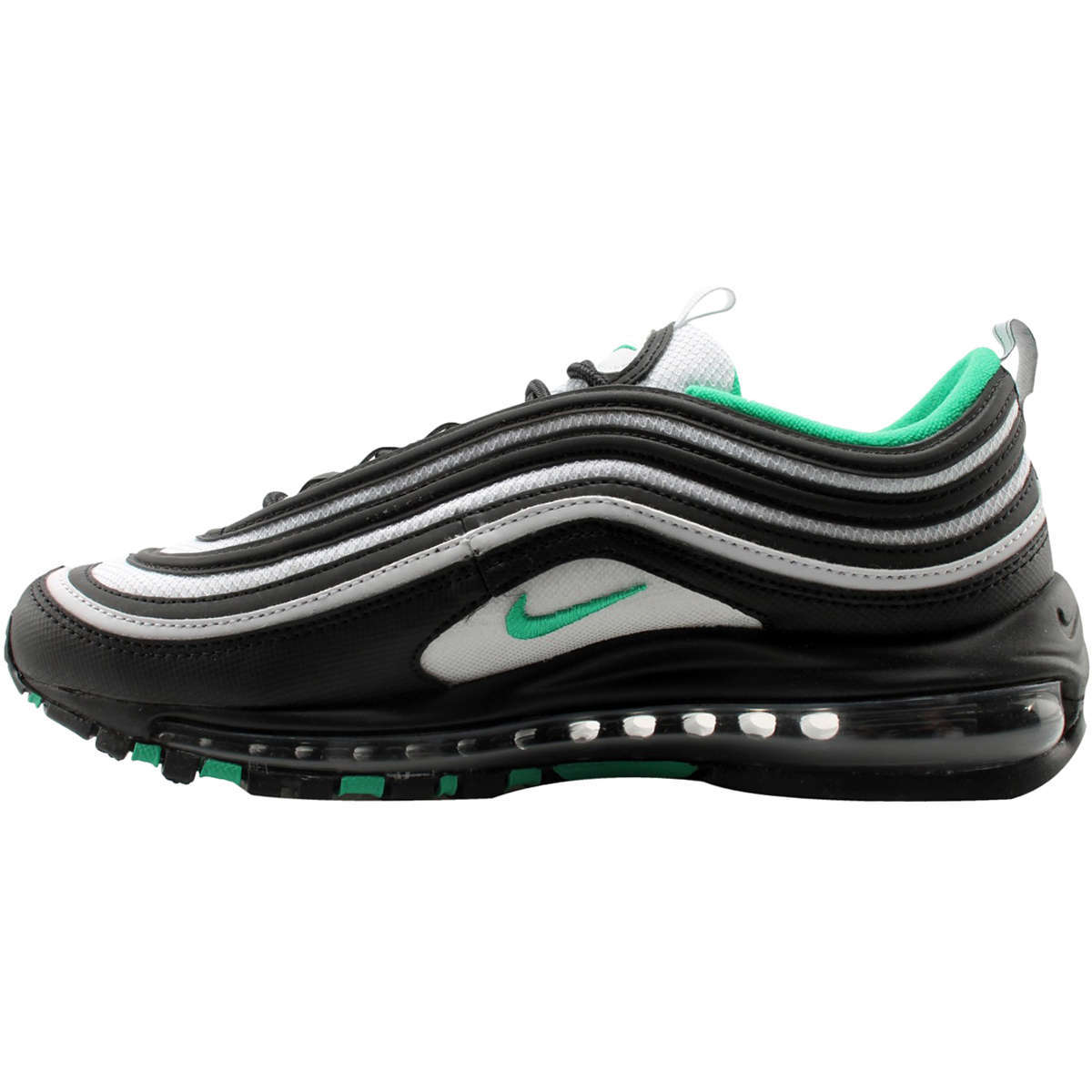 Nike Air Max 97 Synthetic Textile Men's Low-Top Trainers#color_black clear emerald