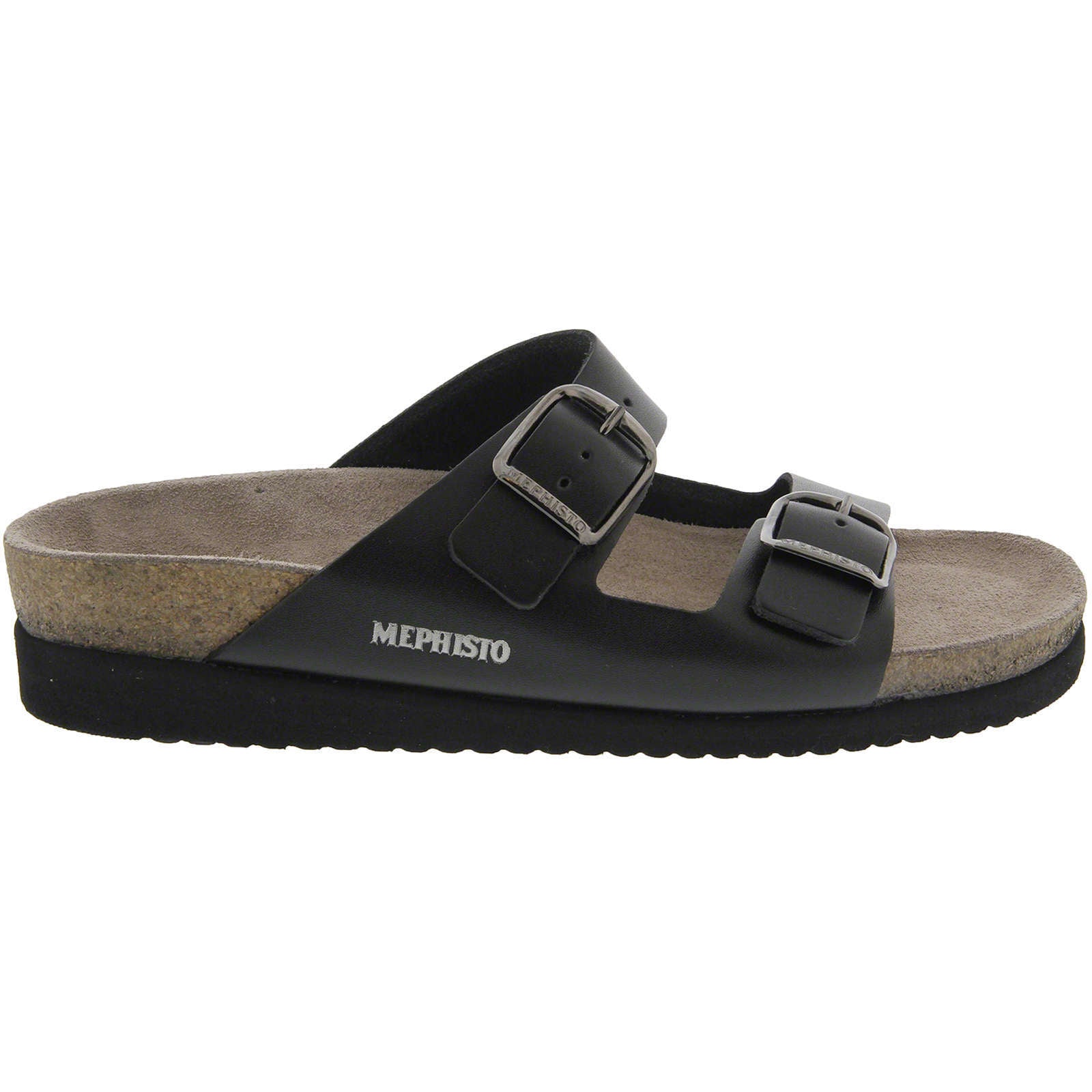 Mephisto Harmony Nubuck Womens Sandals#color_black