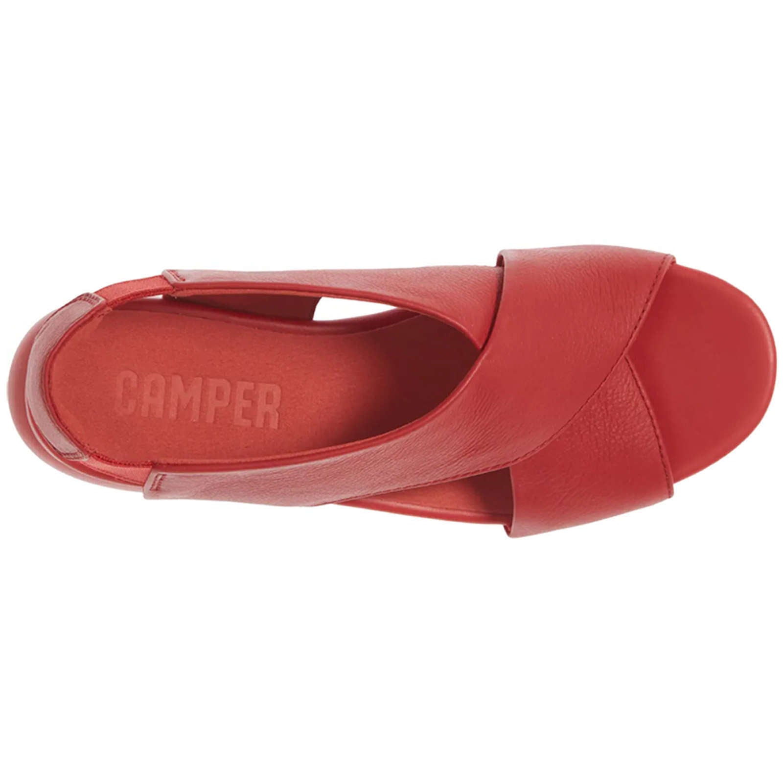 Camper Balloon Full Grain Leather Women's Open-Toe Sandals#color_red