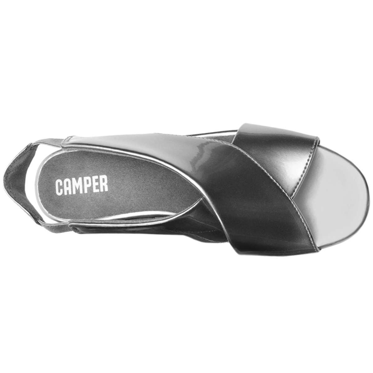 Camper Balloon Full Grain Leather Women's Open-Toe Sandals#color_grey