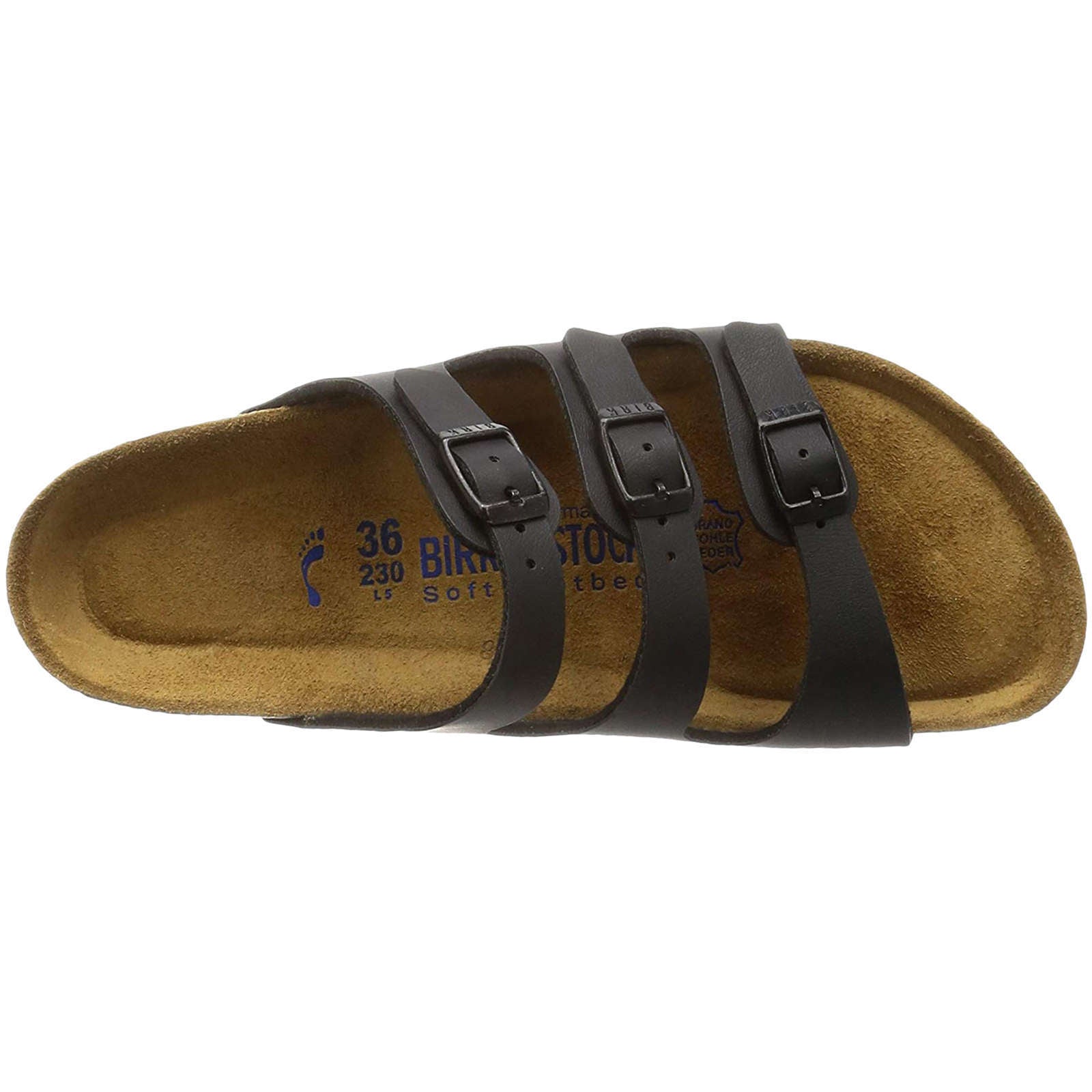 Birkenstock Florida Soft Footbed Birko-Flor Unisex Sandals#color_black