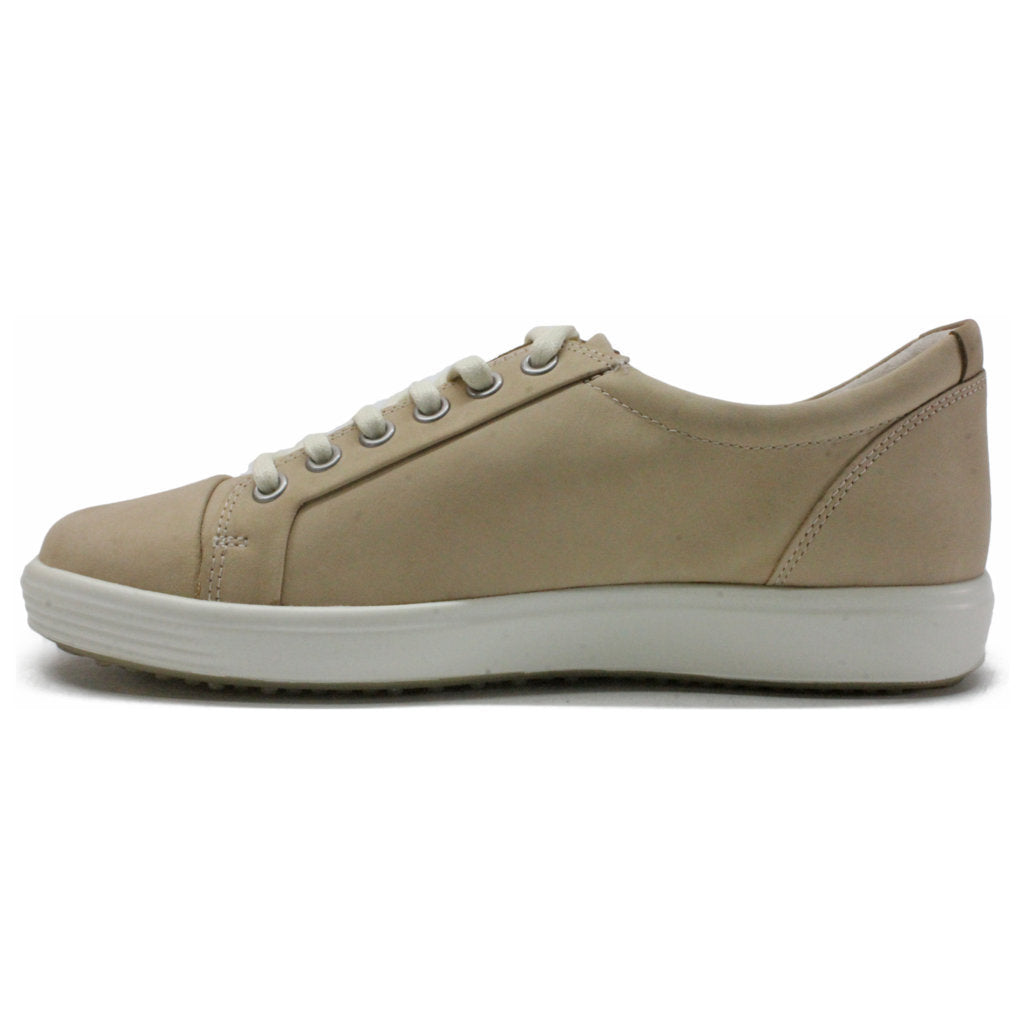 Ecco Soft 7 430003 Leather Womens Trainers#color_powder