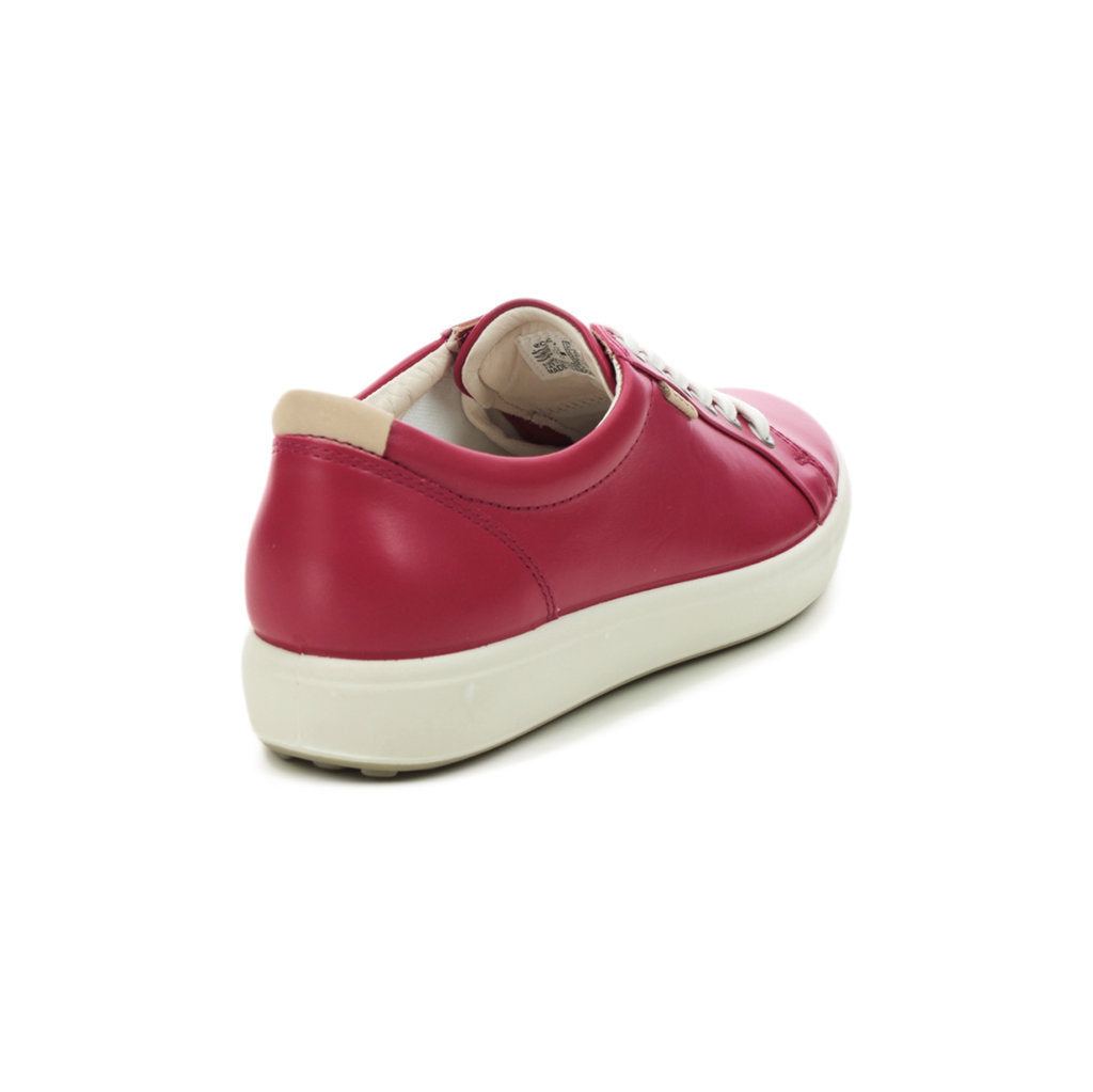 Ecco Soft 7 430003 Leather Womens Trainers#color_chili red