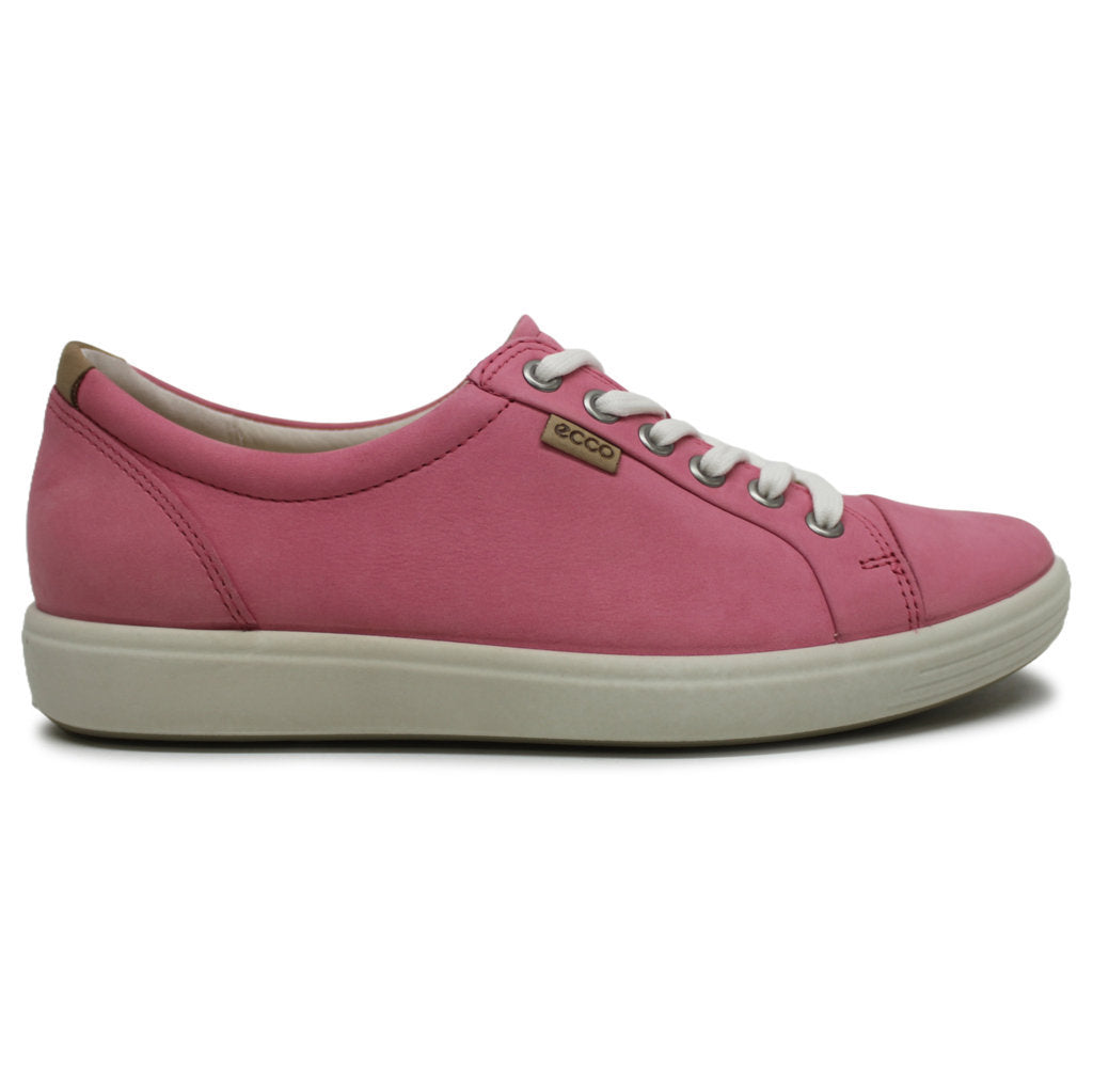 Ecco Soft 7 430003 Leather Womens Trainers#color_bubblegum