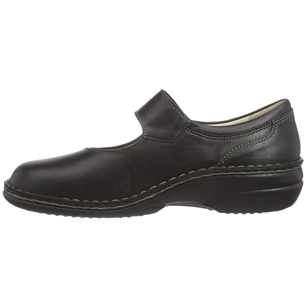 Finn Comfort Laval Leather Women's Mary Jane Shoes#color_black