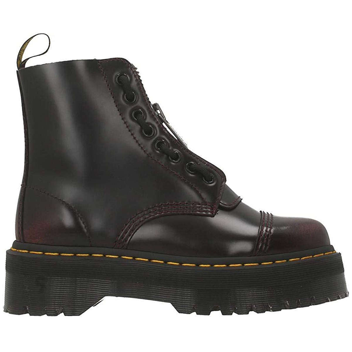 Dr. Martens Sinclair Arcadia Leather Womens Boots#color_cherry red