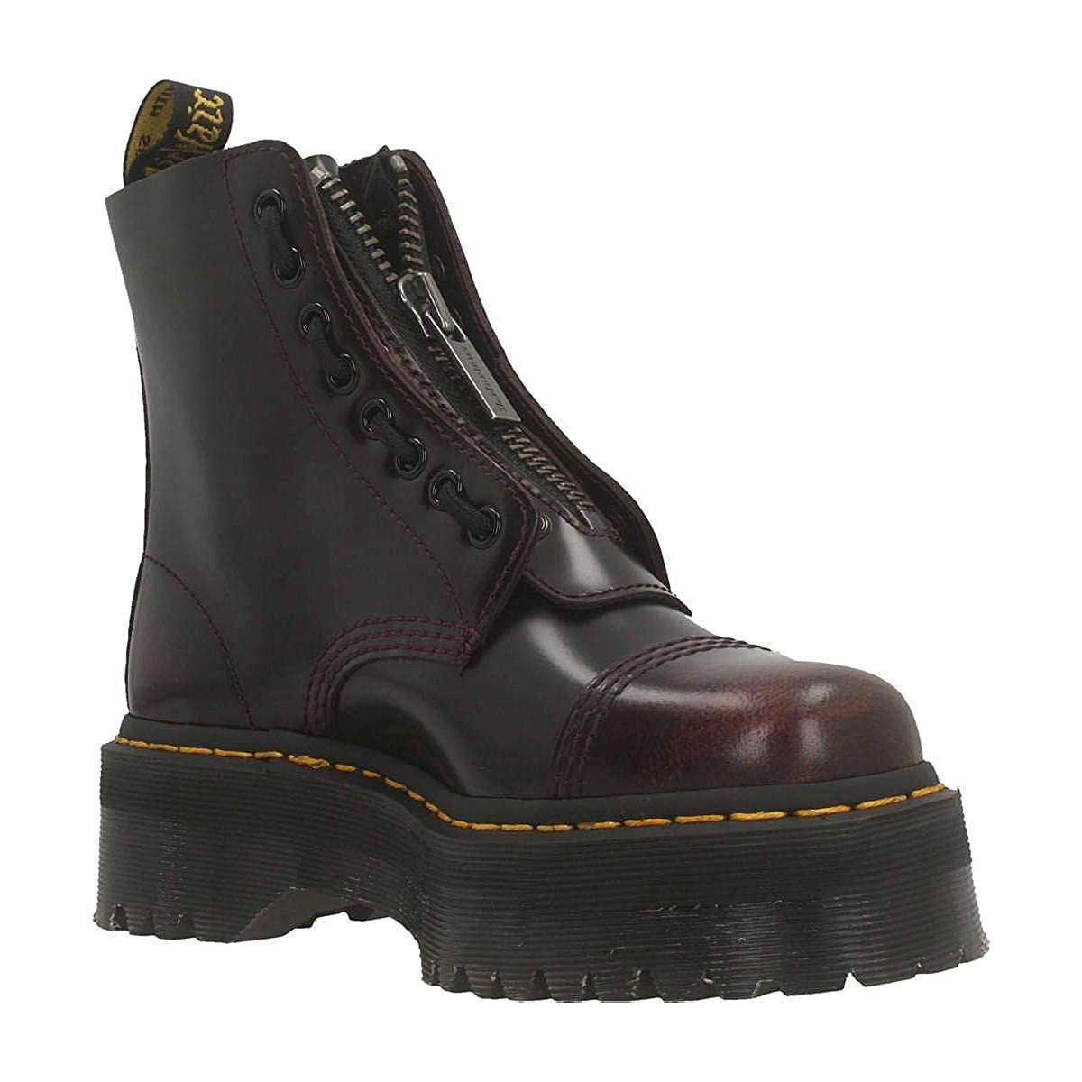 Dr. Martens Sinclair Arcadia Leather Womens Boots#color_cherry red