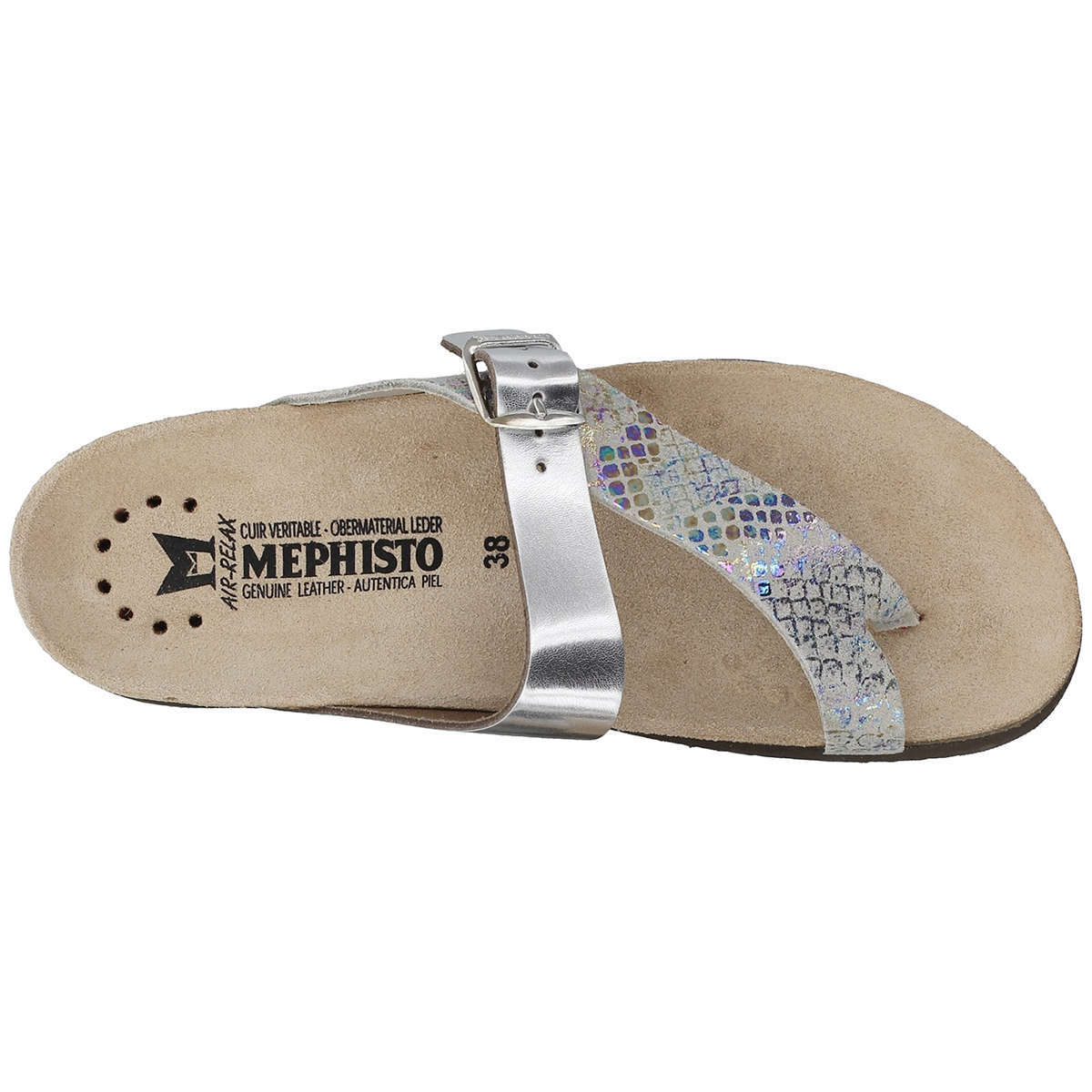 Mephisto Helen Mix Metallic Leather Womens Sandals#color_multicoloured