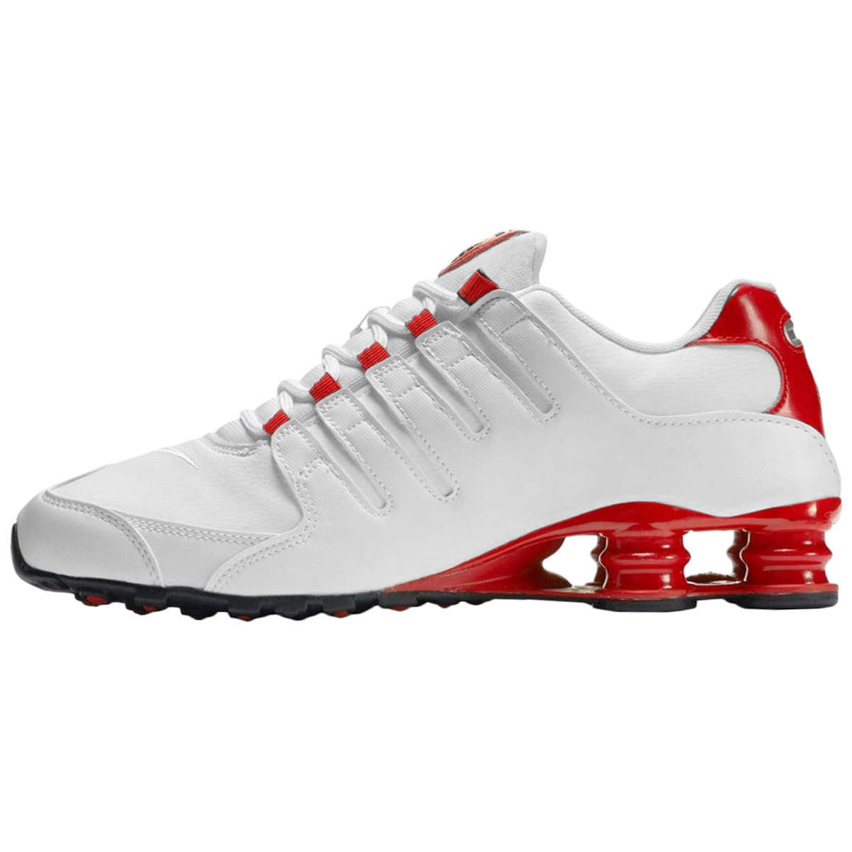 Nike Shox NZ Leather Men's Low-Top Trainers#color_white silver red