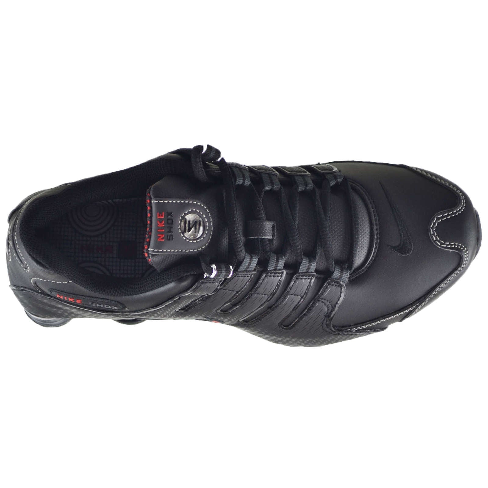 Nike Shox NZ Leather Men's Low-Top Trainers#color_black varsity red white