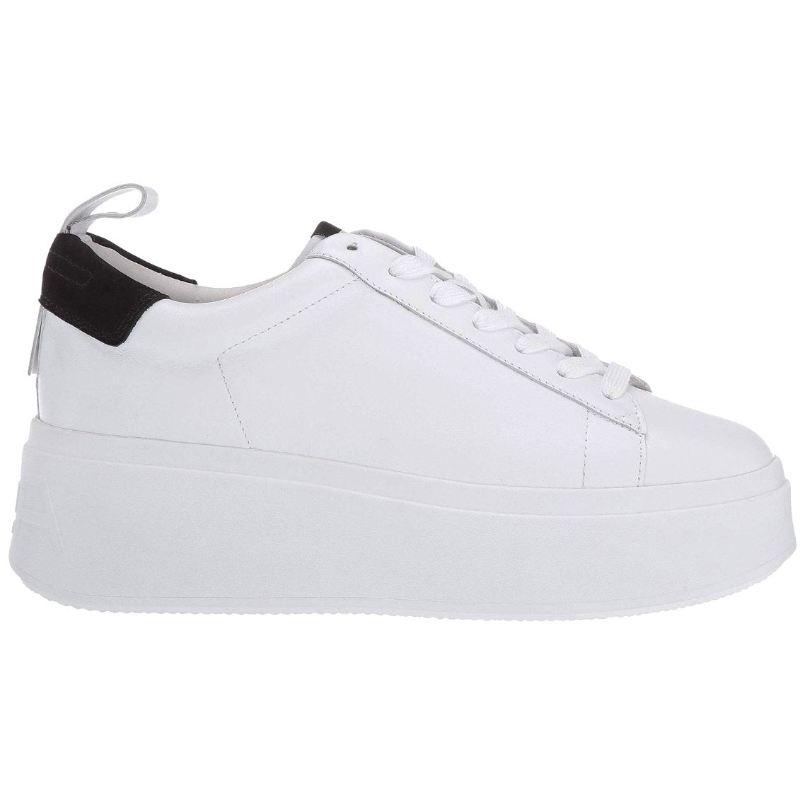 Ash Moon Leather Women's Low-Top Trainers#color_white black bordeaux