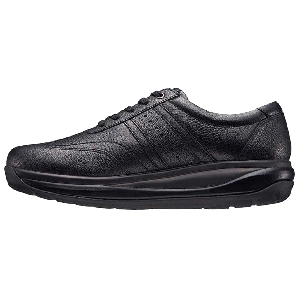 Joya David Full Grain Leather Men's Trainers#color_black