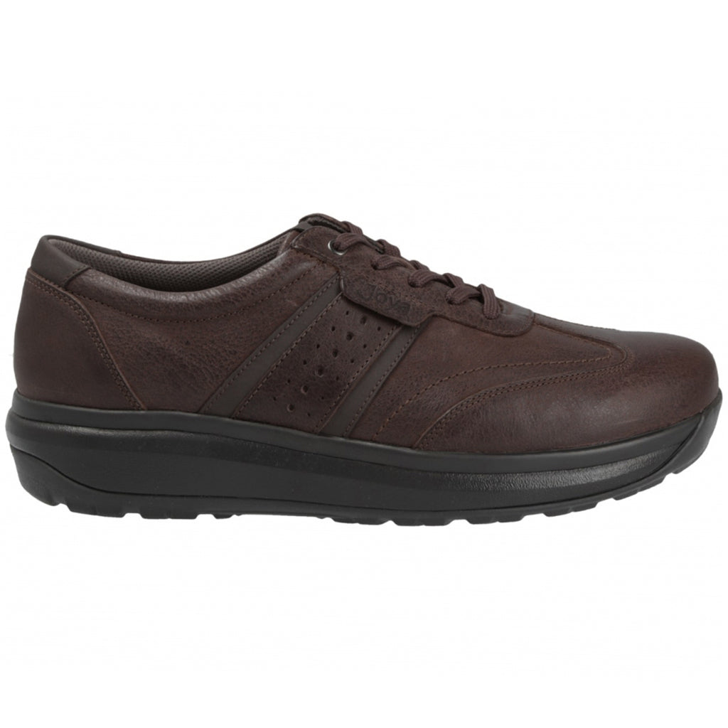 Joya David Full Grain Leather Men's Trainers#color_dark brown