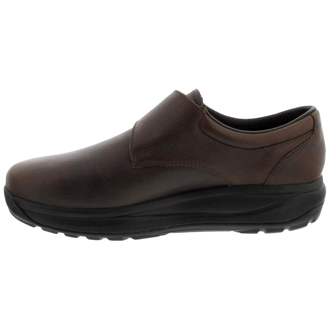 Joya Edward Full Grain Leather Men's Wide Slip-On Shoes#color_brown