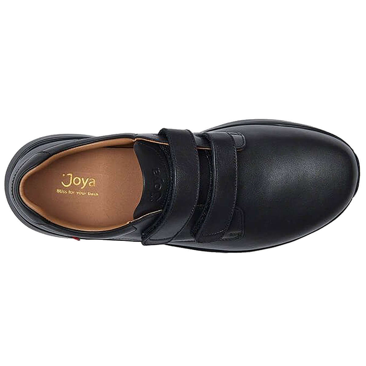 Joya Peter Full Grain Leather Men's Extra Wide Shoes#color_black