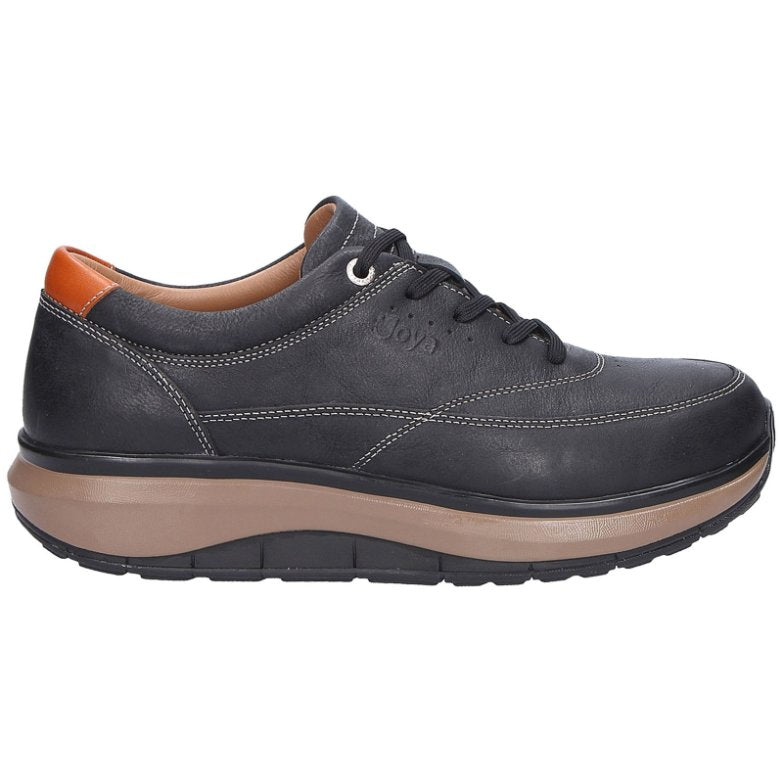 Joya Venice Full Grain Leather Women's Extra Wide Trainers#color_black