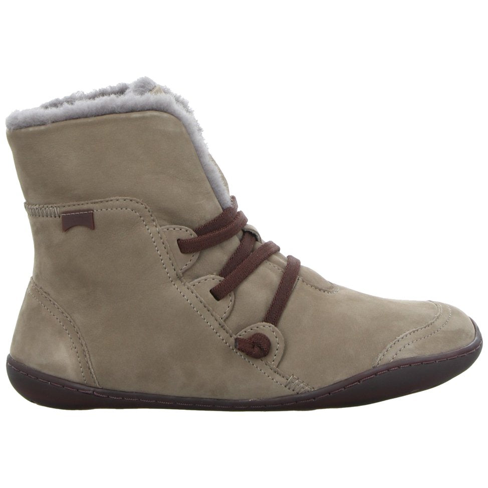 Camper Peu Nubuck Leather Women's Barefoot Boots#color_medium gray