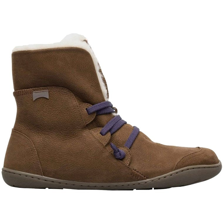 Camper Peu Nubuck Leather Women's Barefoot Boots#color_medium brown