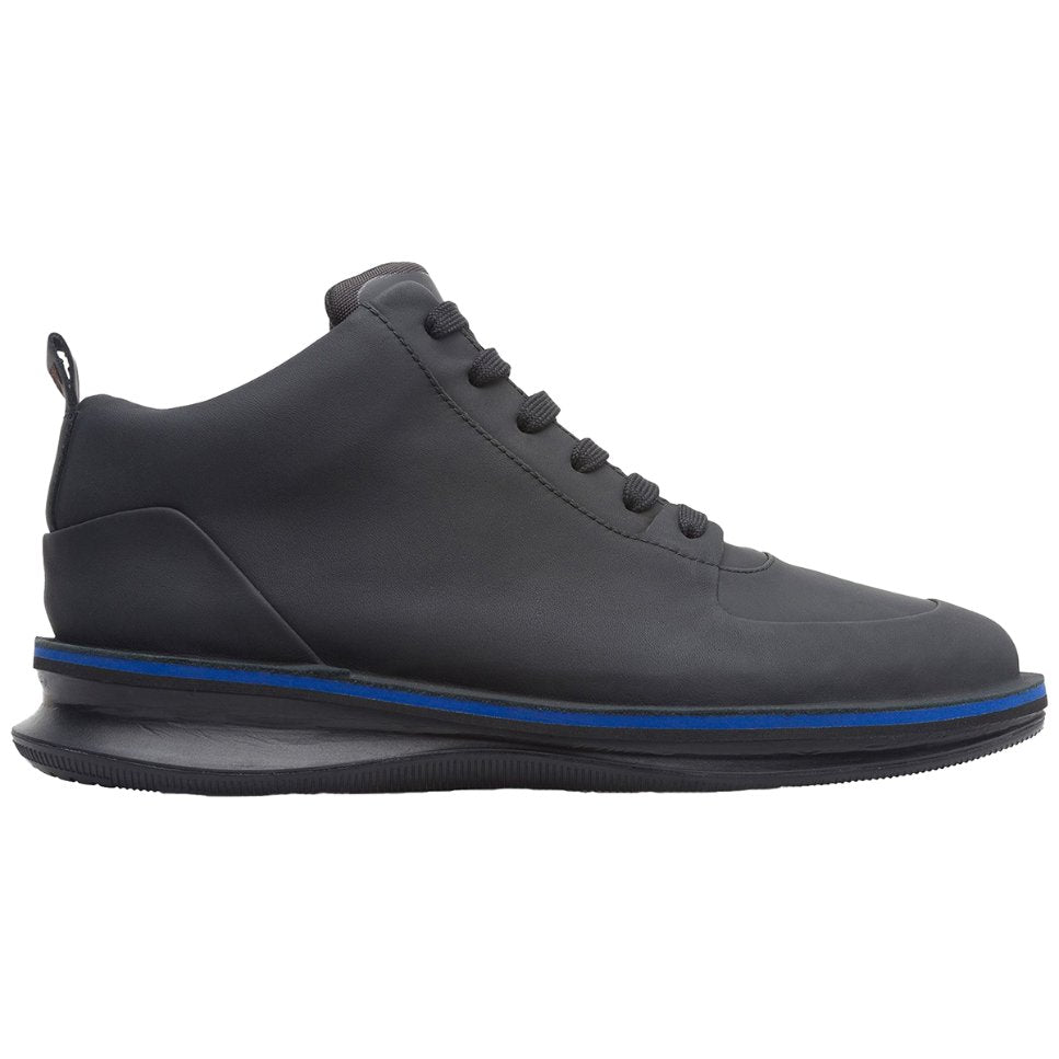 Camper Rolling Matte Leather Men's Low-Top Trainers#color_black