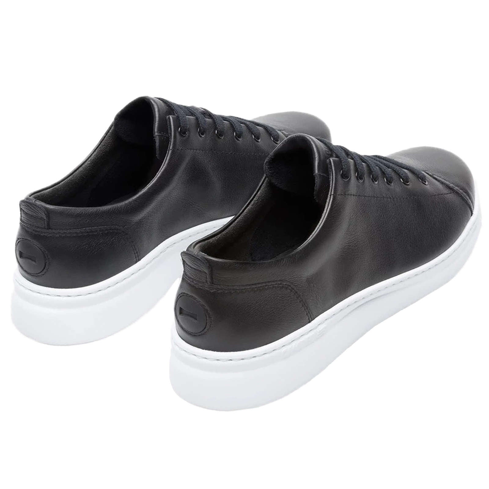 Camper Runner Up Calfskin Leather Women's Low-Top Trainers#color_black white