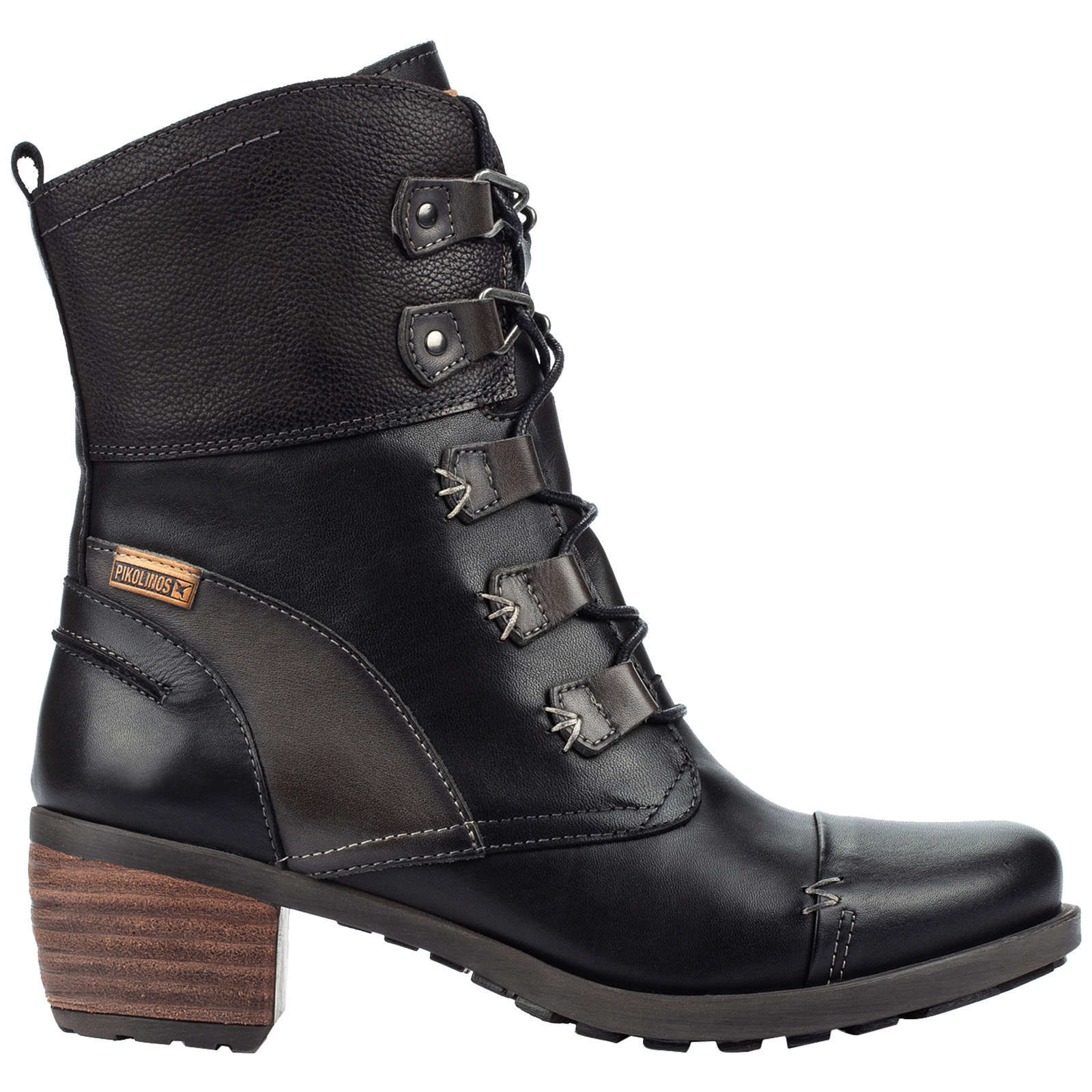 Pikolinos Le Mans 838-8990 Leather Womens Boots#color_black