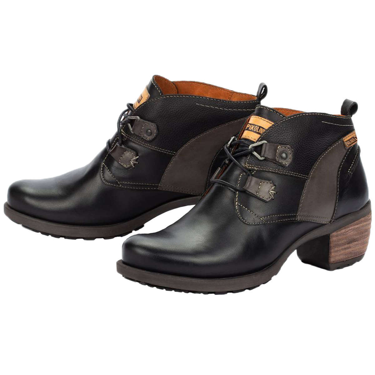 Pikolinos Le Mans 838-8996 Leather Womens Boots#color_black