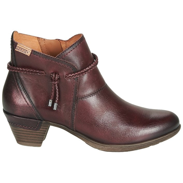 Pikolinos Rotterdam 902-8775 Leather Womens Boots#color_garnet