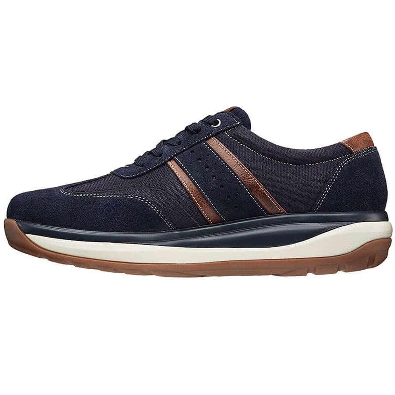 Joya David Leather & Textile Men's Trainers#color_dark blue