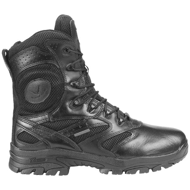 Thorogood Deuce 8 Inch Waterproof Side Zip Leather Men's Tactical Boots#color_black