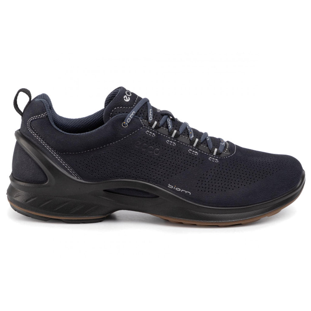 Ecco Biom Fjuel 837534 Leather Mens Trainers#color_navy black