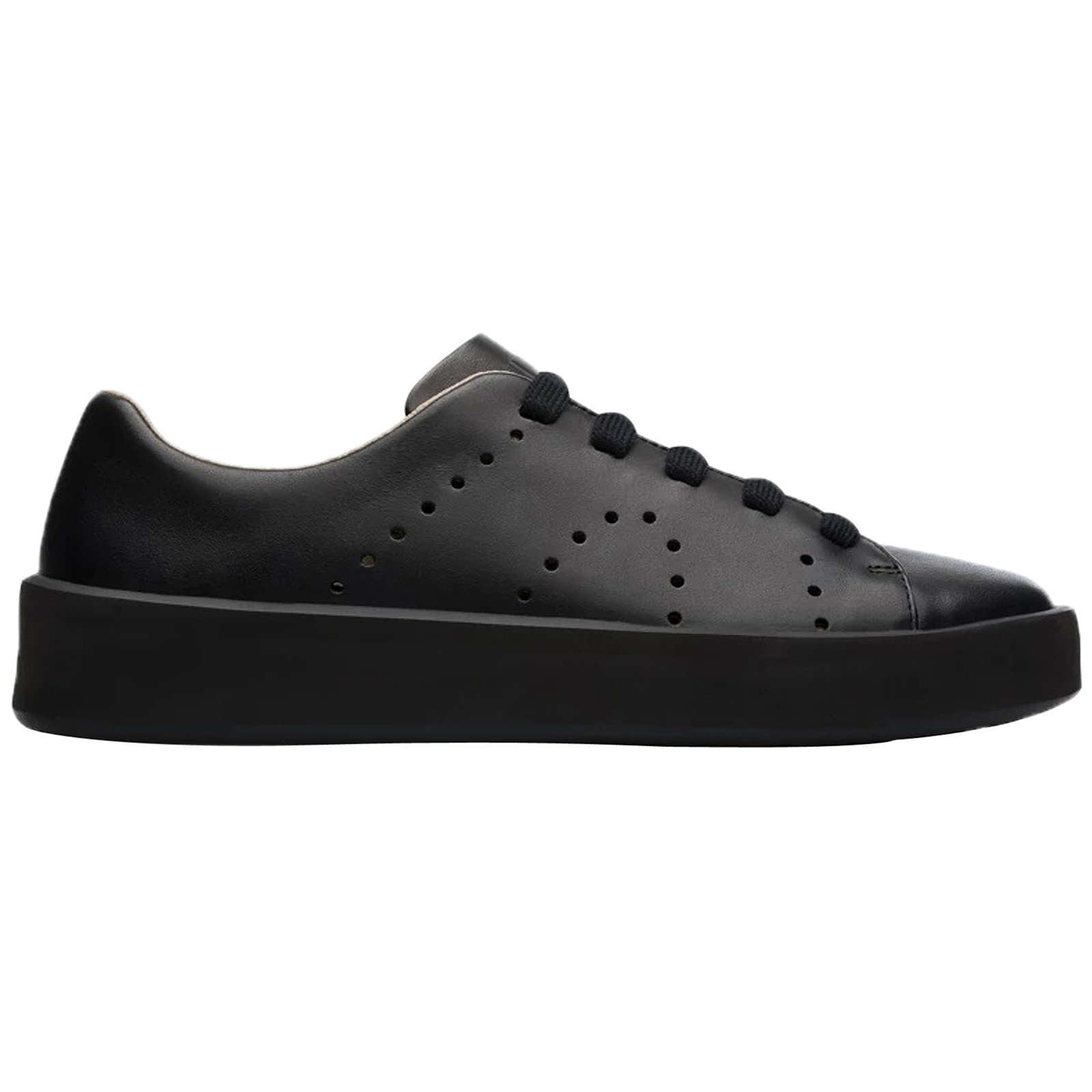 Camper Courb Nubuck Leather Women's Low-Top Trainers#color_black