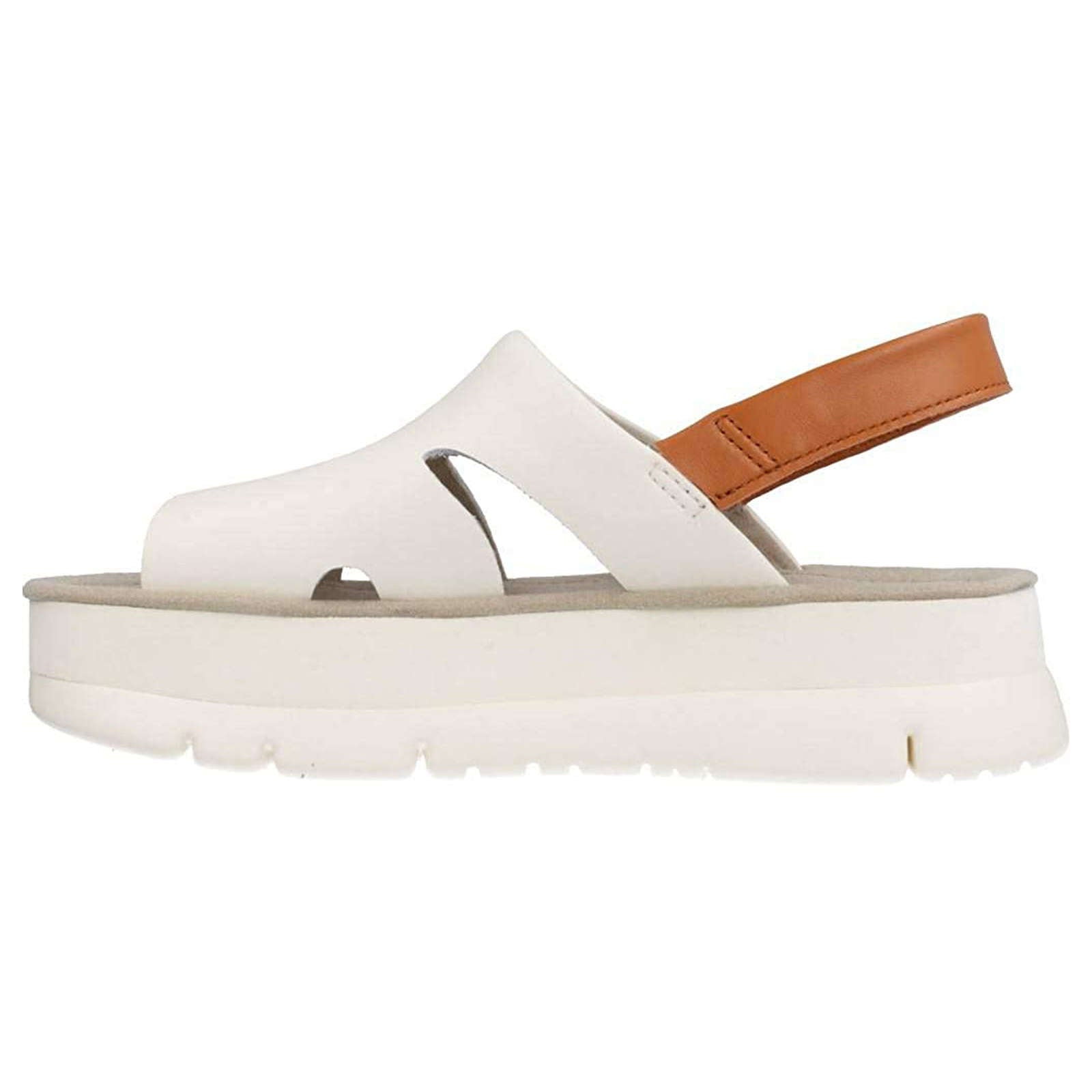 Camper Oruga Up Calfskin Leather Women's Open-Toe Sandals#color_beige