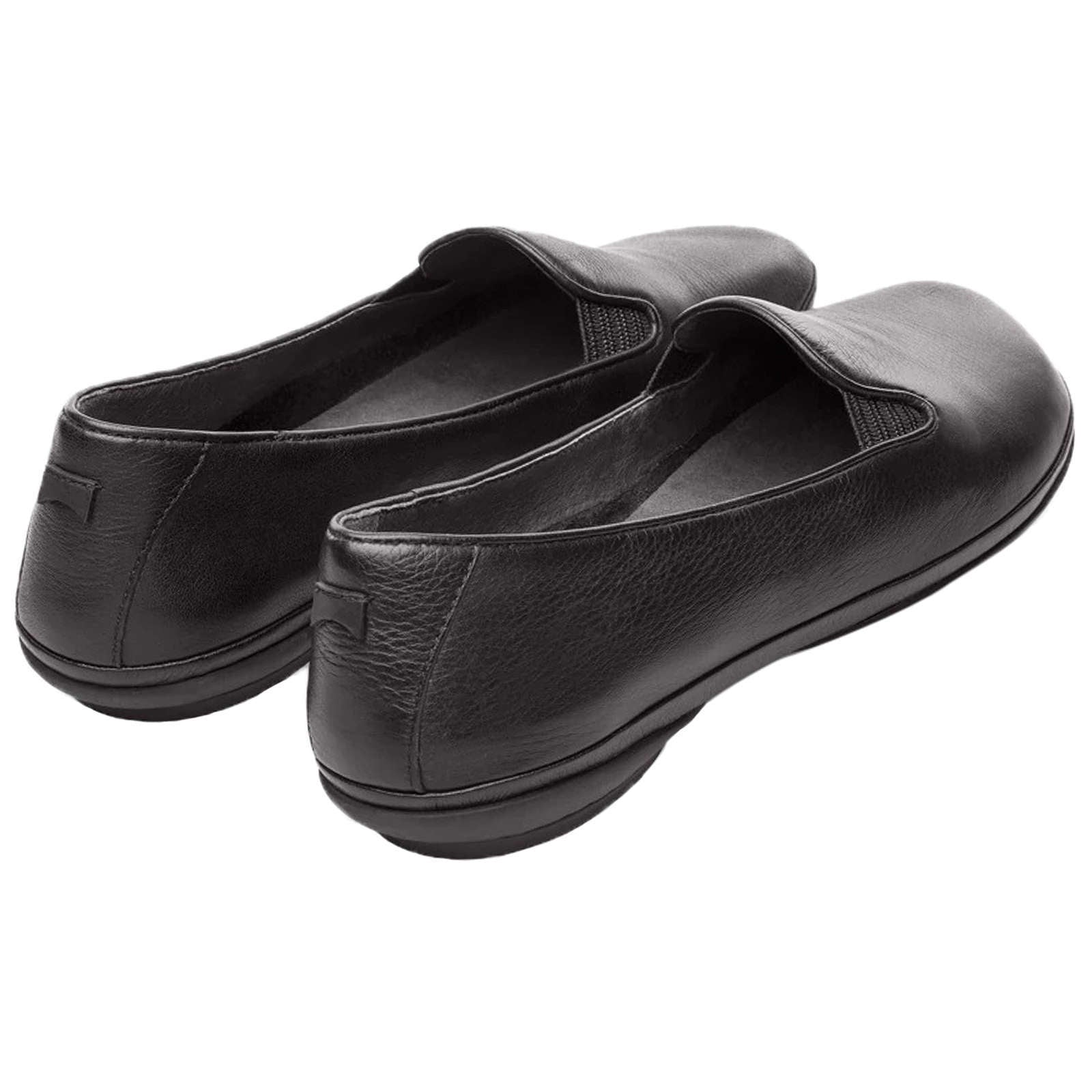 Camper Right Calfskin Leather Women's Slip-On Shoes#color_black