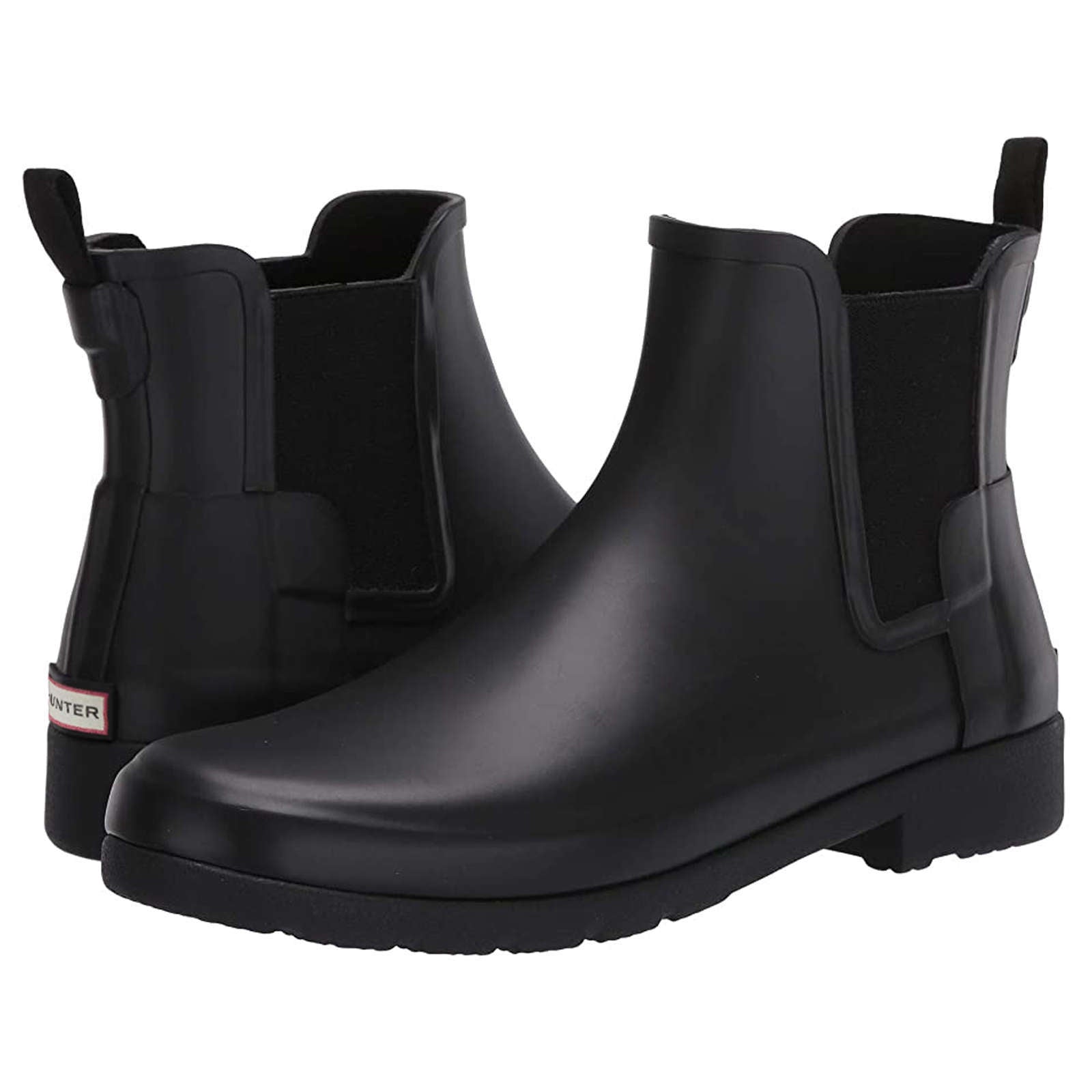 Hunter Original Refined Rubber Women's Chelsea Boots#color_black black