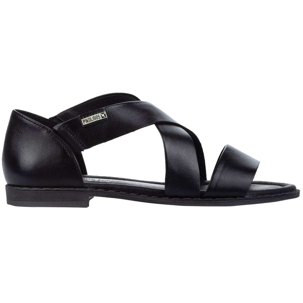 Pikolinos Algar W0X-0552 Leather Womens Sandals#color_black