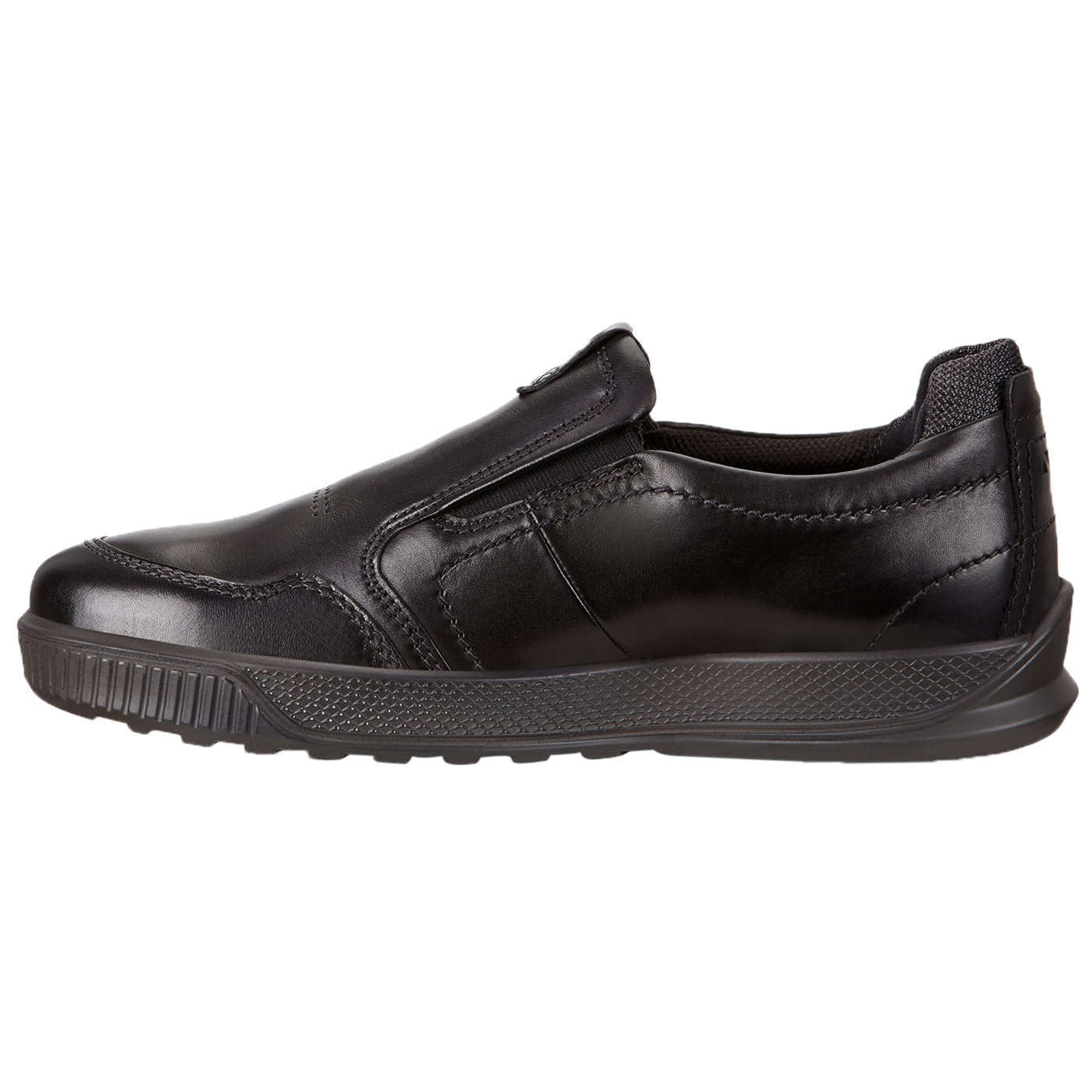 Ecco Byway 501554 Leather Mens Trainers#color_black