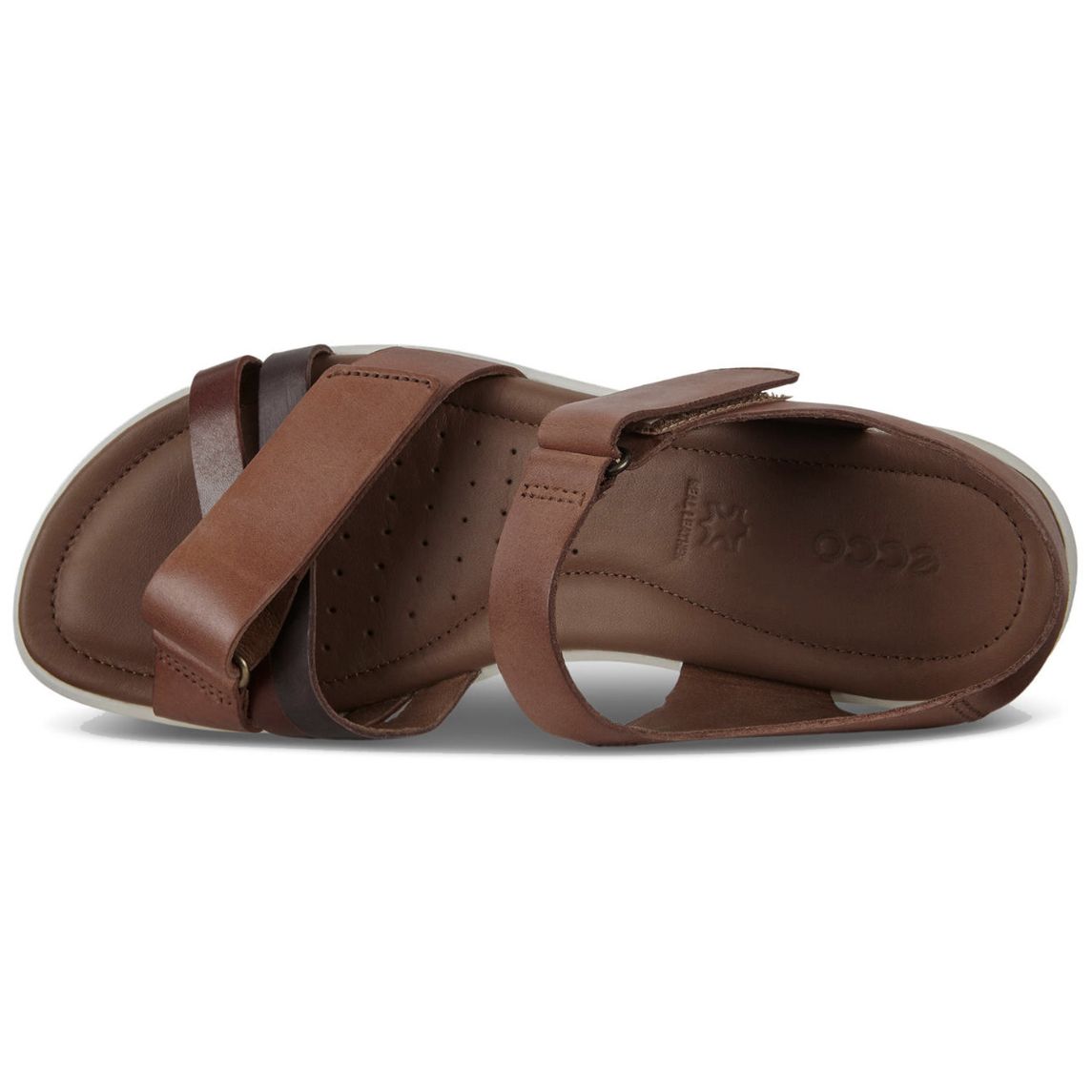 Ecco Felicia 216633 Leather Womens Sandals#color_brandy coffee mahogany